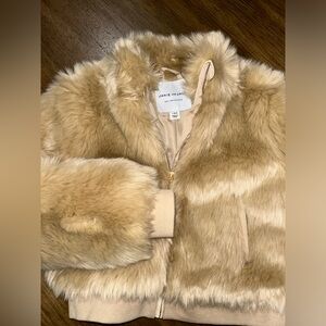 Faux Fur Cropped Jacket for Girls
